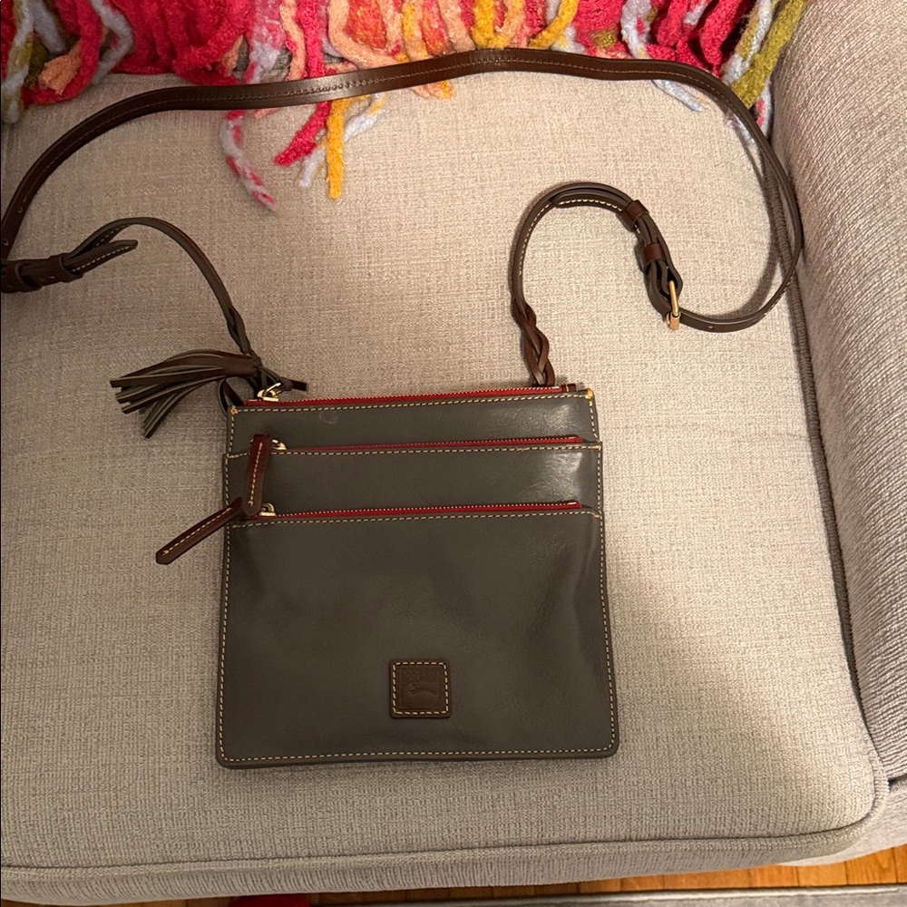 NWOT Dooney & Bourke Charcoal Gray Crossbody - never used!!!